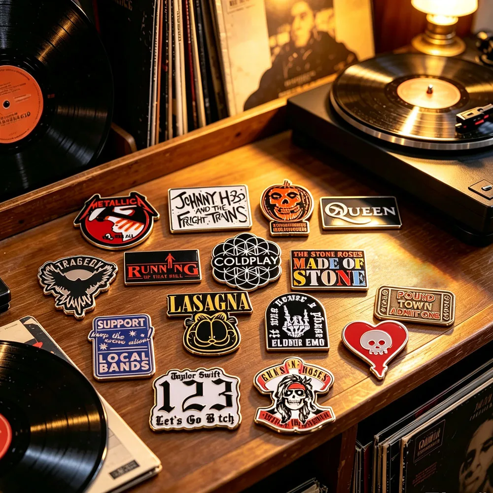 Rock Band Logo Enamel Pin Music Album Badge Pop Band Brooch Music Peripheral Lapel Pin Band Enthusiast Jewelry Accessories Gifts