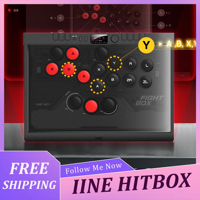 IINE HB1 Arcade Controller Suitable For Switch1 and 2 PS4 PC Phone Hit Box Full Button Fighting Competition Professional Gifts
