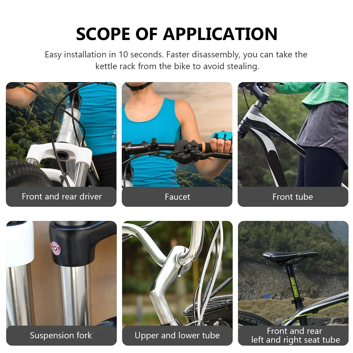 

2pcs Bike Bottle Holder Universal Cycling Accessories Shockproof Water Bottle Rack 360 Degree Rotation For Bicycle Handlebar