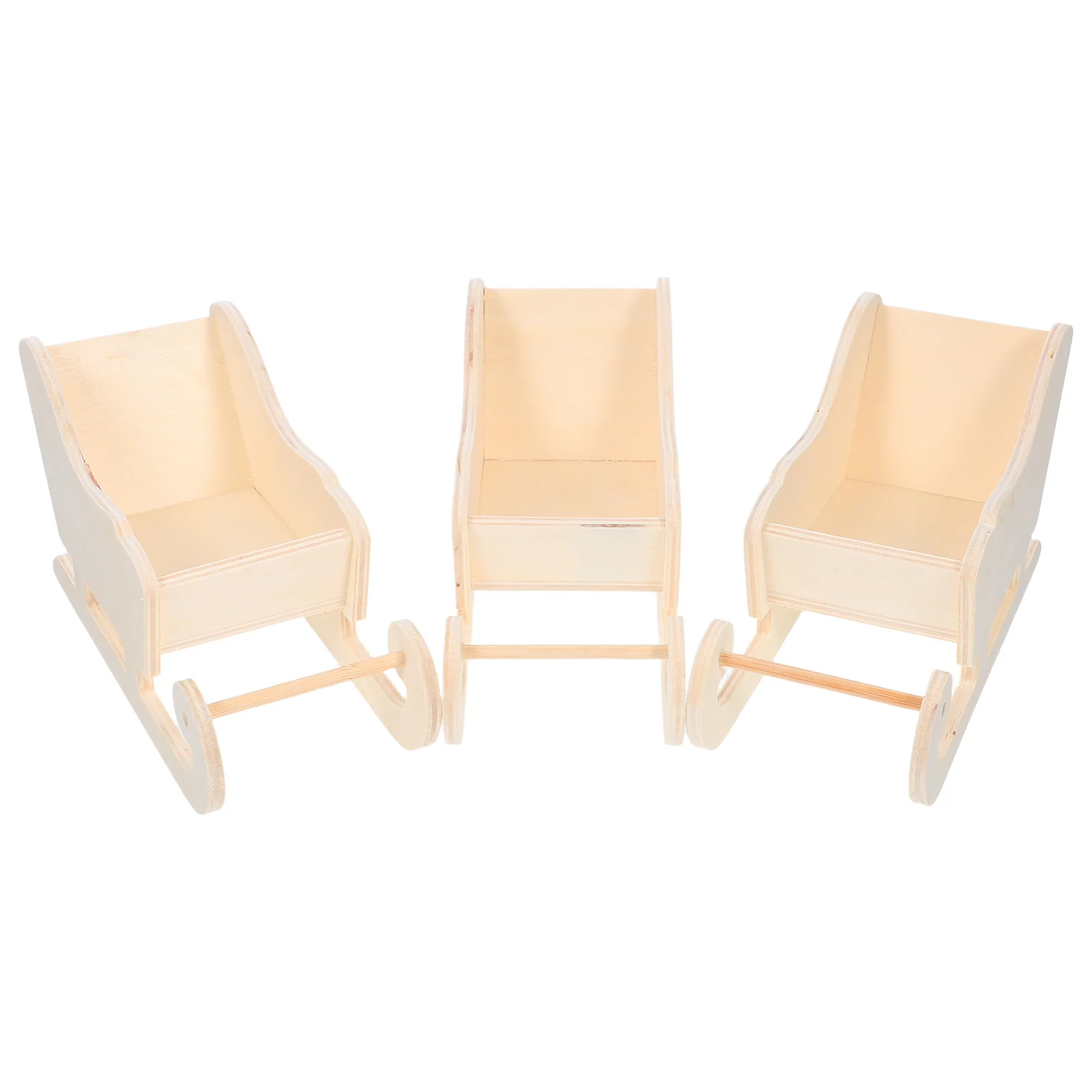 

3Pcs Christmas Santa Sleigh Decorations Candy Bowl Tabletop Sleigh Desktop Holiday Christmas Craft Supplies Sled Ornament