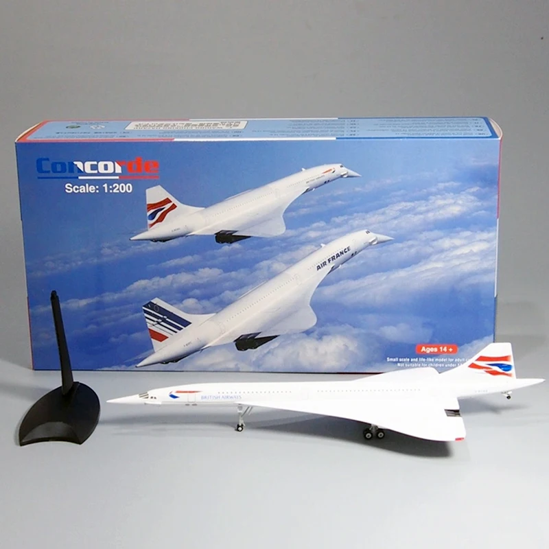 Diecast Metal Alloy Plane Model Toy 1:200 Scale Concorde Air