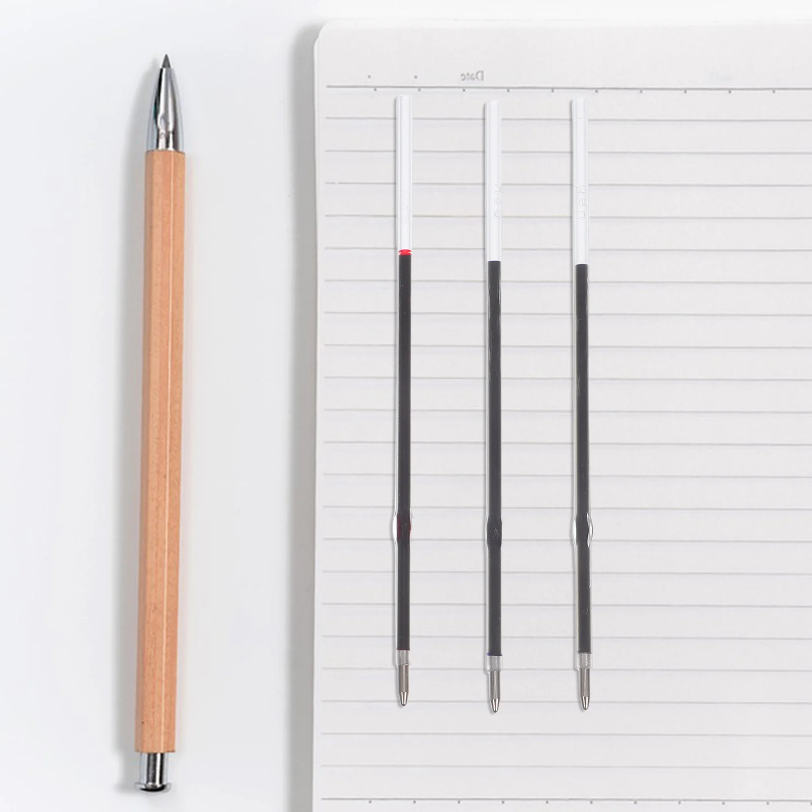 300 шт., 0,7 мм, стержни для шариковых ручек, быстросохнущие чернила, выдвижные сменные офисные школьные письменные принадлежности, офисные принадлежности