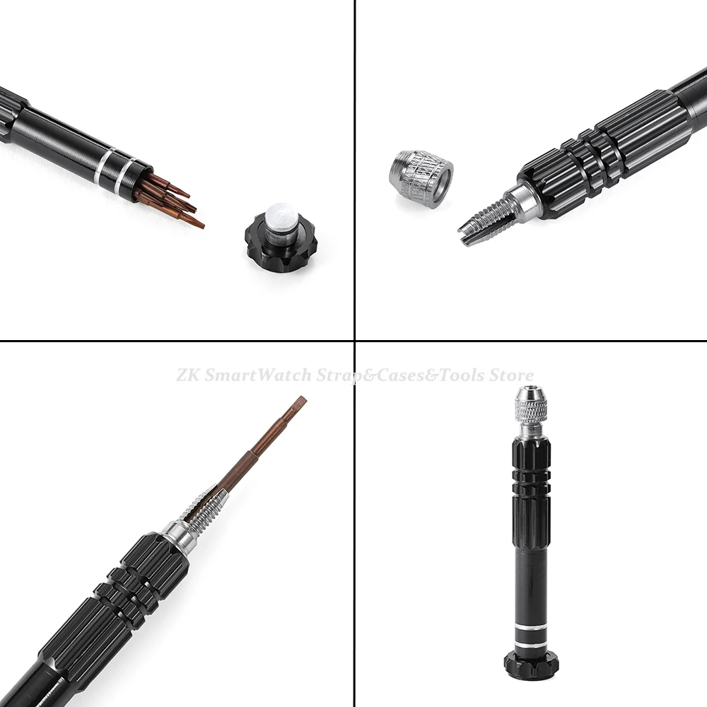 1 قطعة متعددة الوظائف 5 في 1 مفك مجموعة سبائك الألومنيوم أداة الدقة الصليب فلاتهيد سائق المحمولة ساعة أداة إصلاح عدة