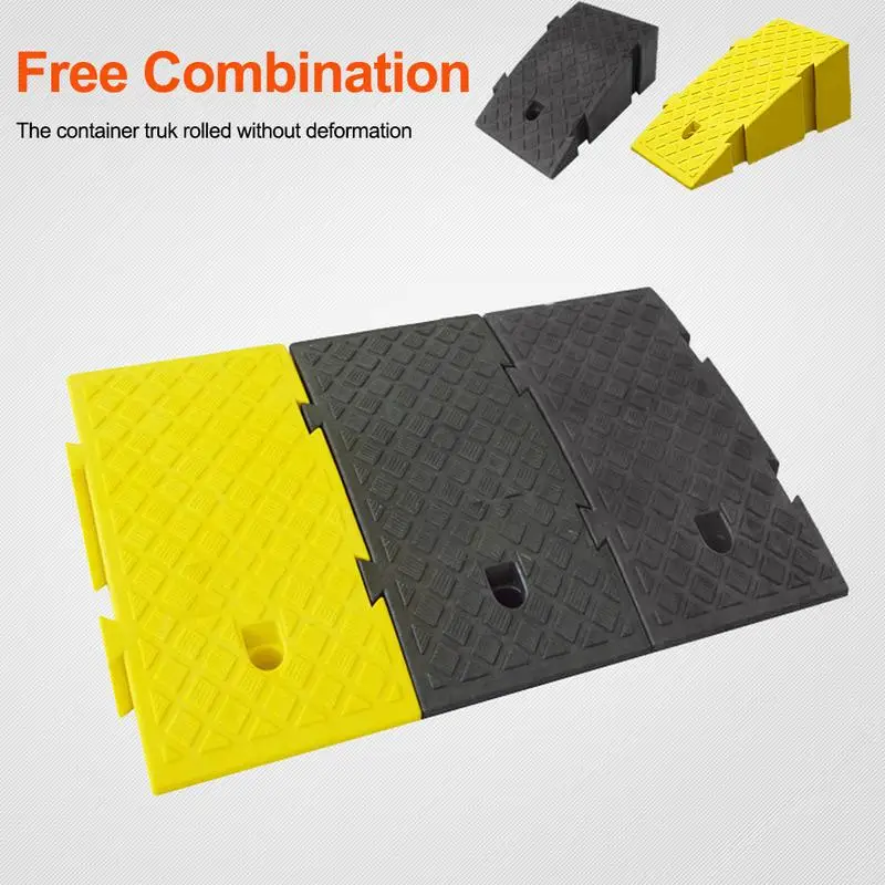 Portable Plastic Lightweight Curb Slope Cushion Ramps Duty Threshold Ramp Car Accessories For Car Trailer Truck Bike Motorcycle