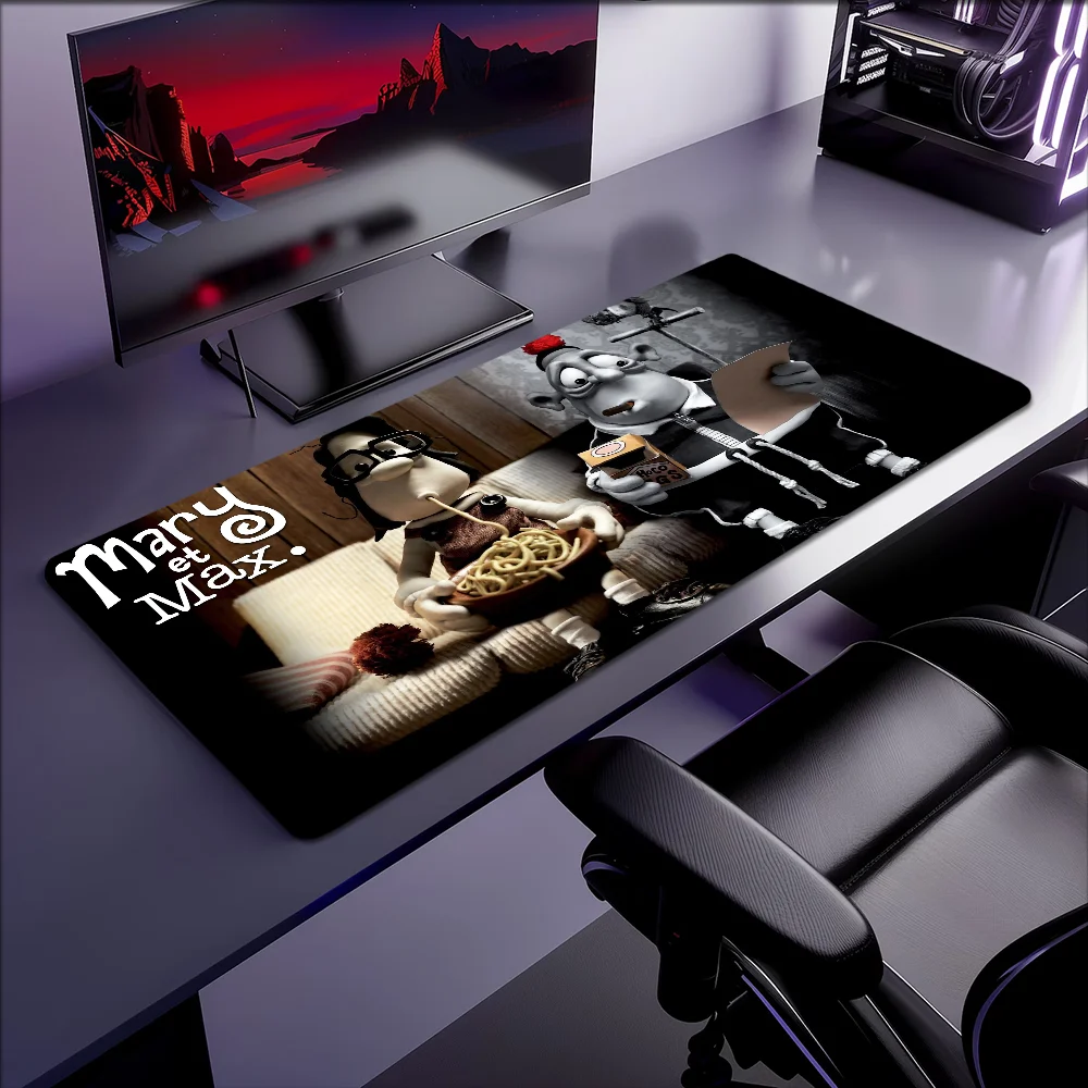 Cartoon Mary and Max Mouse Pad Non-slip Thickened Large Writing Lockedge Office Student Gaming Cushion MousePad