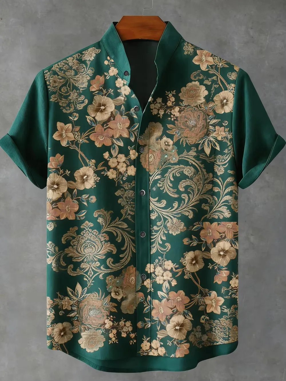 Men's Summer New Linen Short Sleeve Shirt High Definition Natural Printed Shirt Hawaiian Vacation Outdoor Fishing Clothes men's