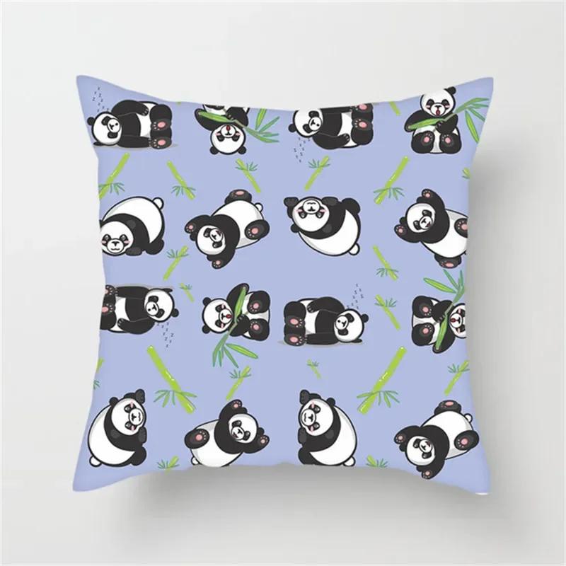 Customizable Sofa Bedroom Cute Panda Pillowcase National Treasure Panda Blanket Pillow Home Decoration Pillowcase