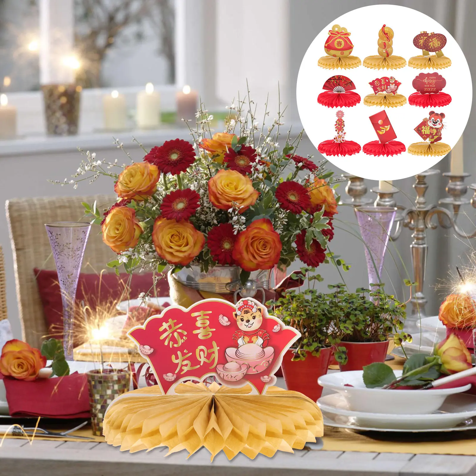 Ornament Ball Set - 9 Buah Dekorasi Pesta Bola Sarang