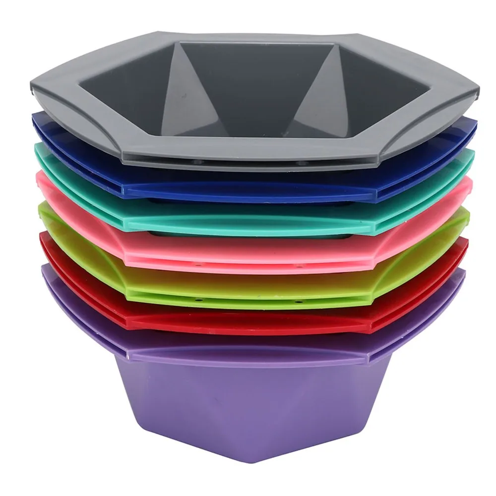Complete Hair Dyeing Kit Practical Colorful Hair Dye Bowl Brush Set Reusable Easy Clean Hairdressing Tools Set For Salon