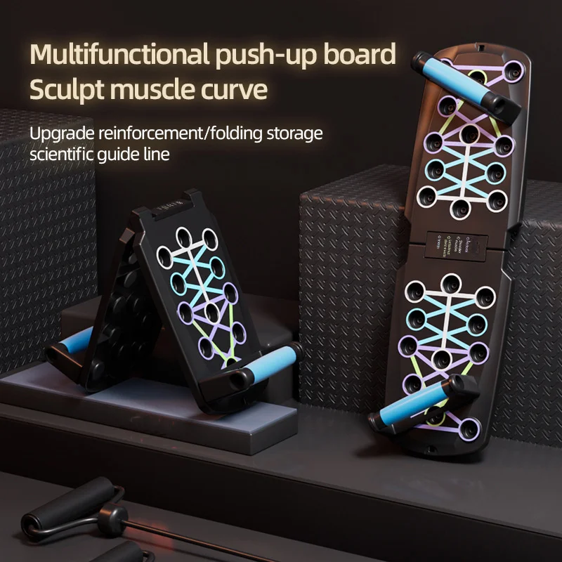 Portable Multi-Functional Push-Up Board, Trainer with Handle, Foldable Household Fitness Equipment for Both Men and Women gallery 3