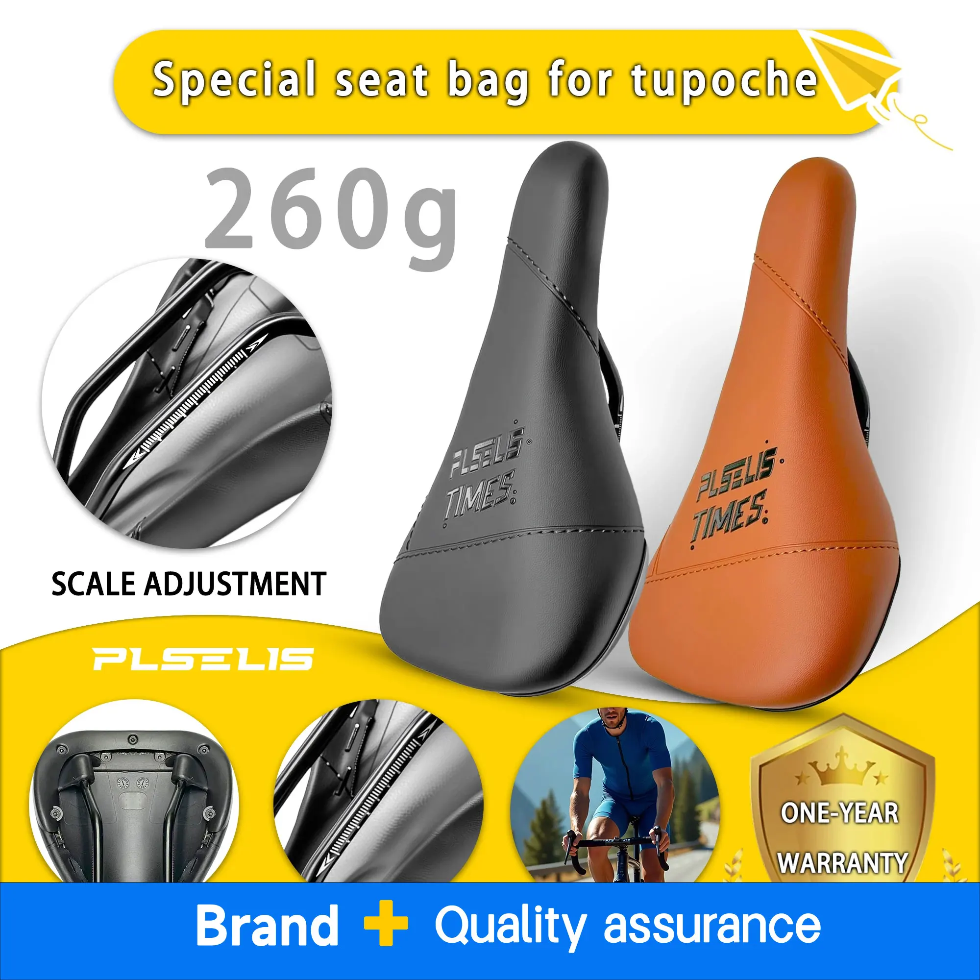 PLSELIS Mountainbike-Sitztasche, weich, bequem, geneigt, Fahrradzubehör, Wiegen 260 g, leichte Reitausrüstung