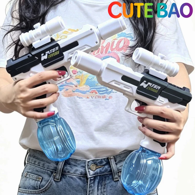 Pistolets à eau électriques doubles pour adultes, puissants, automatiques, jouets d'été pour la plage et les activités de plein air