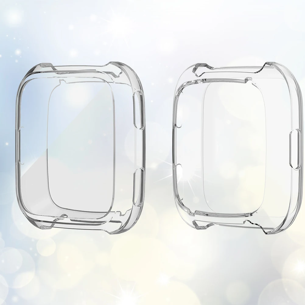 

Watch Protective Case TPU Silicone Watch Shell Anti-Scratch Sports Accessories Compatible with Fitbit Tranparent
