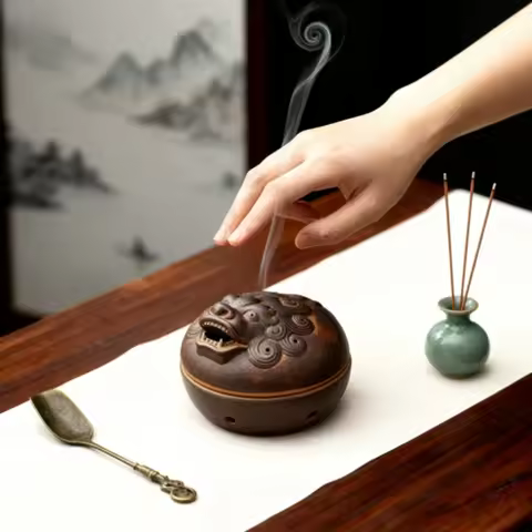 Retro Dragon Incense Burner Wild Beast Shape Sandalwood Holder Ash Censer Home Office Desk Decor Zen Craft Art Gift Idea