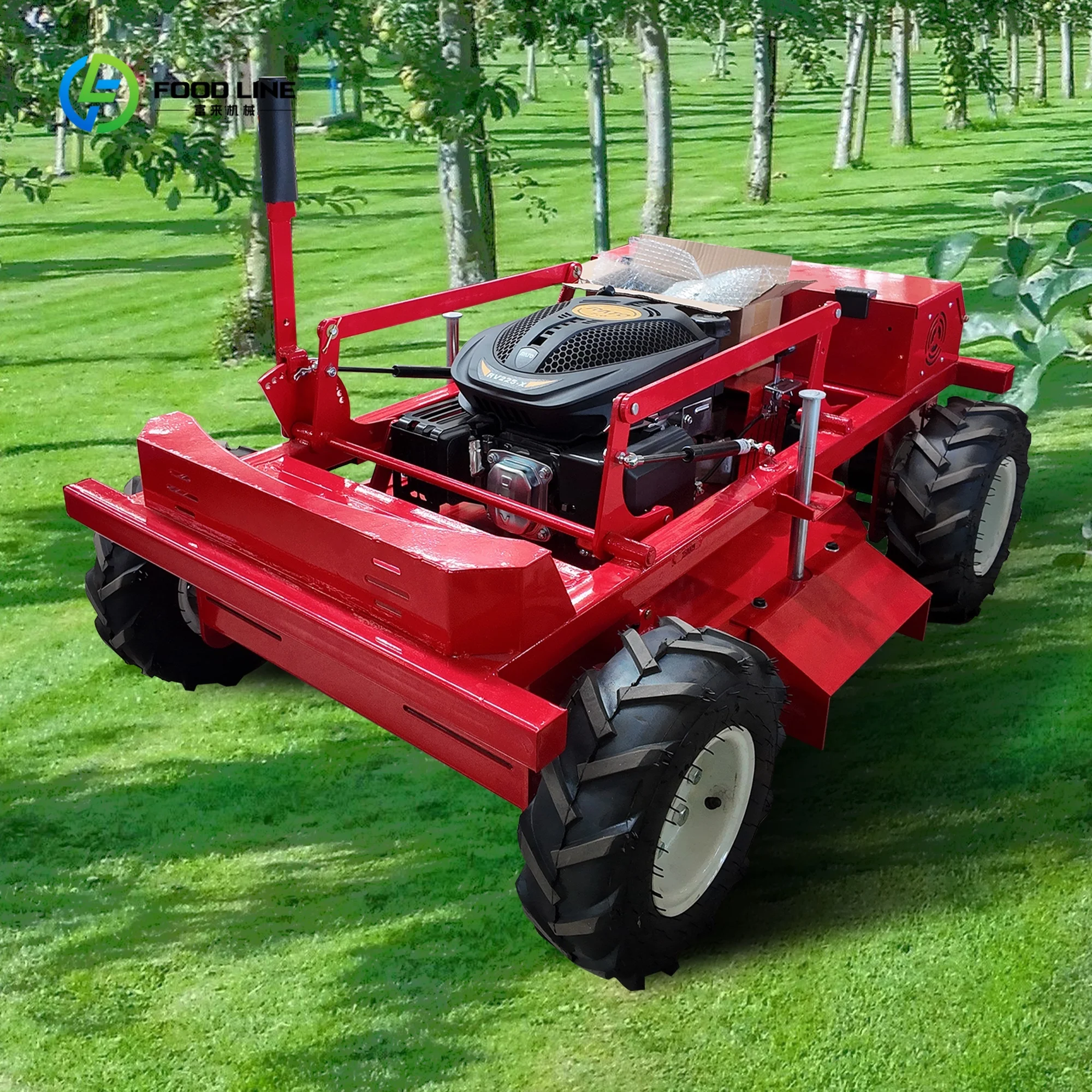 

Customized RC Crawler Lawn Mower All-Terrain Remote Control Grass Cutter for Steep Slopes