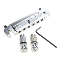 Wraparound Guitar Small Integrated Bridge Saddle Tailpiece for LP Style Electric Guitar Replacement Parts without Code