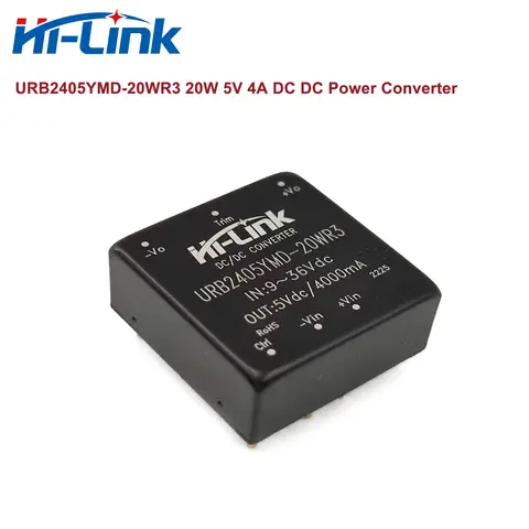 HiLink 20W 5V 12V 15V 24V URB2405YMD-20WR3 URB2412YMD-20WR3 URB2424YMD-20WR3 DC Power Supply Module 9-36Vdc