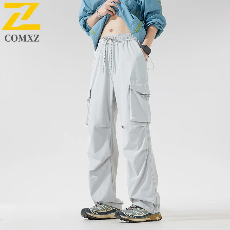 السراويل الرجعية 2025 الرجال جديد ربيع الخريف الشارع الشهير فضفاضة تناسب Sweatpants غير رسمية الحد الأدنى تنوعا خفيفة الوزن السراويل البضائع