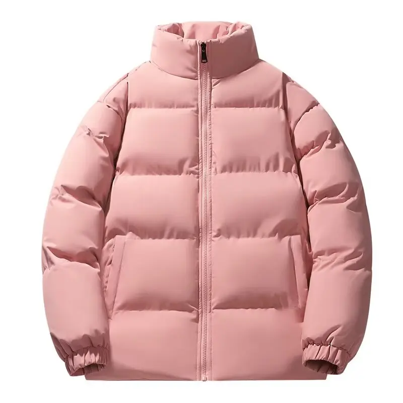 

Новинка 2024, мужская зимняя хлопковая куртка Thiened, теплое пальто для пар с воротником-стойкой и застежкой-молнией, цветное универсальное пальто для пар