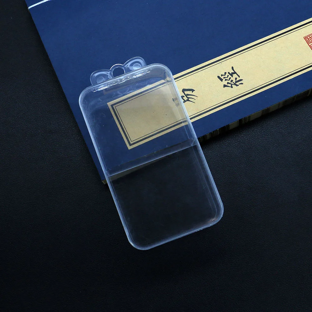 

59x103x25mm Transparent Plastic Packaging Rectangular Flat Box Jewelry Card Storage and Organization Box Storage Container