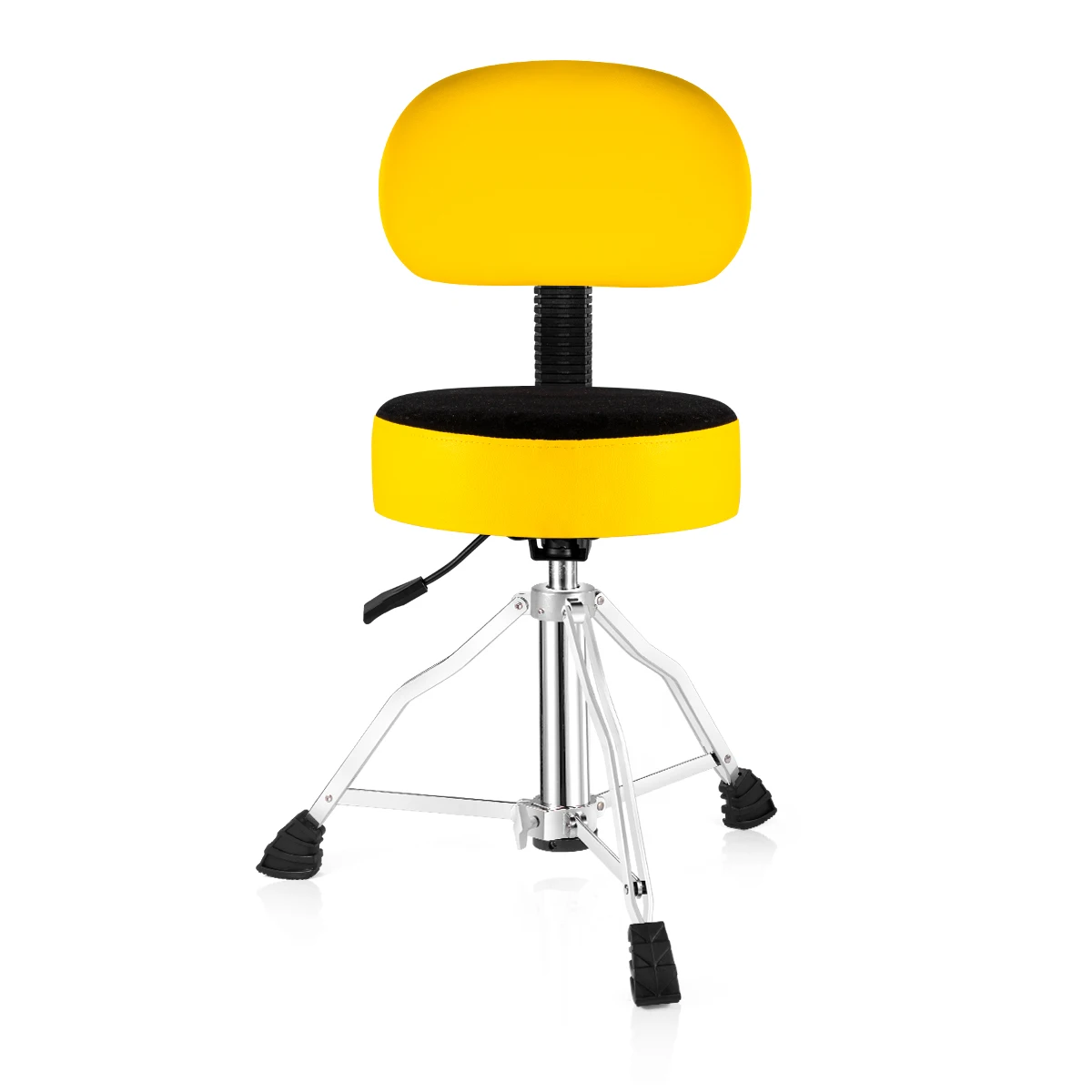 Factory Direct Sales Leather Height Adjustable Drum Throne Saddle with Backrest Hydraulic