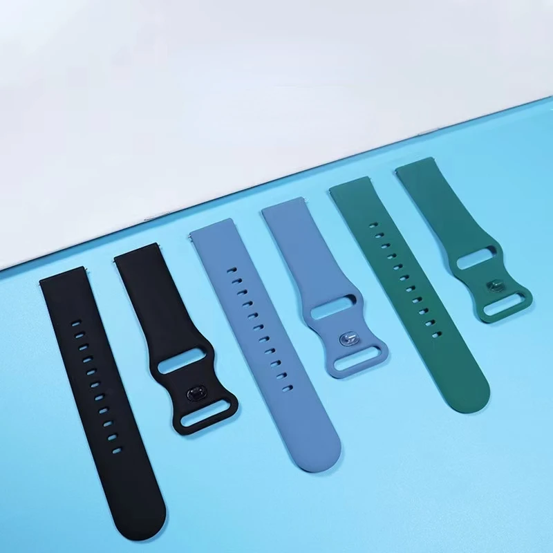 Correa de silicona de 20mm para Samsung Galaxy watch 5/4, 40mm, 44mm, pulsera de moda para Galaxy watch 5 Pro, 45mm, 4 classic 42/46mm