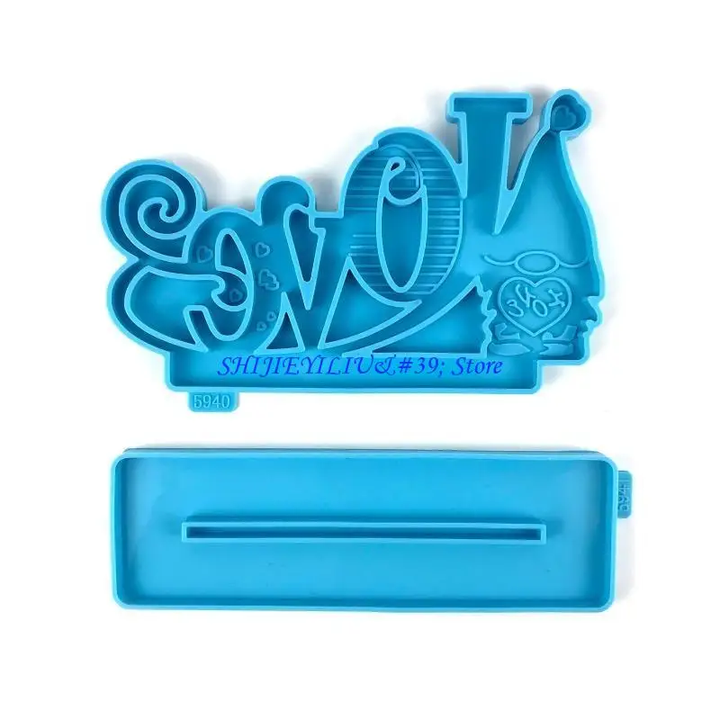 

E21F Diy Valentine's Day Photo Frame Bracket Mold Love Frame Decoration Silicone Mold