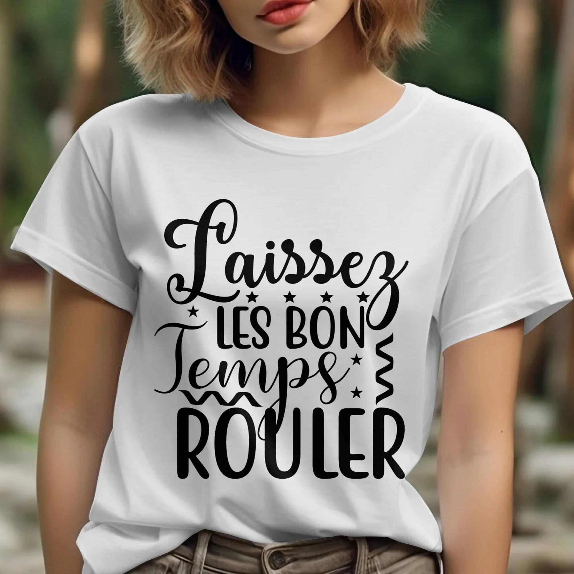 Laissez Les Bon Temps Rouler T Shirt Mardi Gras Celebration French Slogan Casual Top Chic Festival Clothing Party Fashion