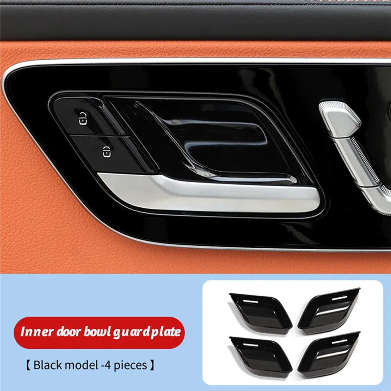 

НОВИНКА-4 шт. черная внутренняя дверная ручка, накладка на чашу для Mercedes Benz C E W214 S W223 GLC EQE EQS-Class 2021-2024, замена чаши двери