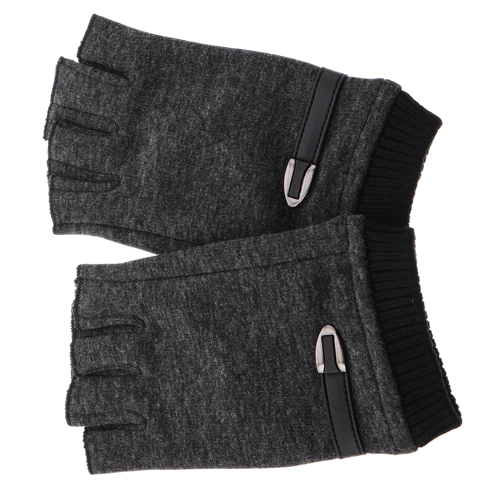

Warm Thermal Half Finger Gloves for Winter Non-Slip Driving Biking Durable Fleece Fingerless Mittens for Cycling Outdoor Warmth
