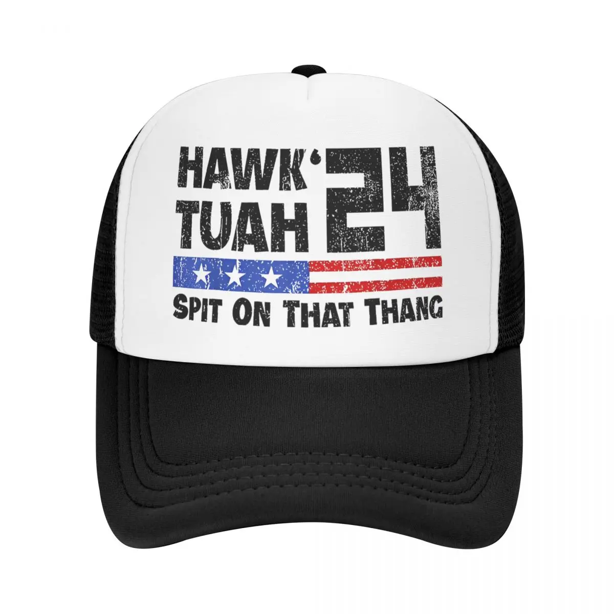 Hawk Tuah 24 liah topi Trucker Thang itu, topi bisbol jala Hip-Hop, topi Trucker dapat diatur Musim Semi