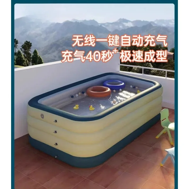 Foldable Inflatable Water Pool Home Use Baby Bath Tub Large Family Swimming Pool For Kids Adults Outdoor