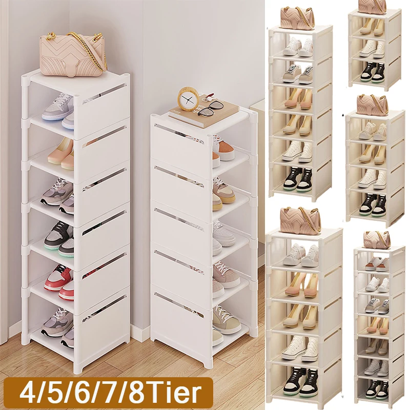 

New 4/5/6/7/8Tier Household Shoe Storage Rack,Space Saving Wall Corner Stackable Shelf Cabinet Zapatera Organizador De Zapatos