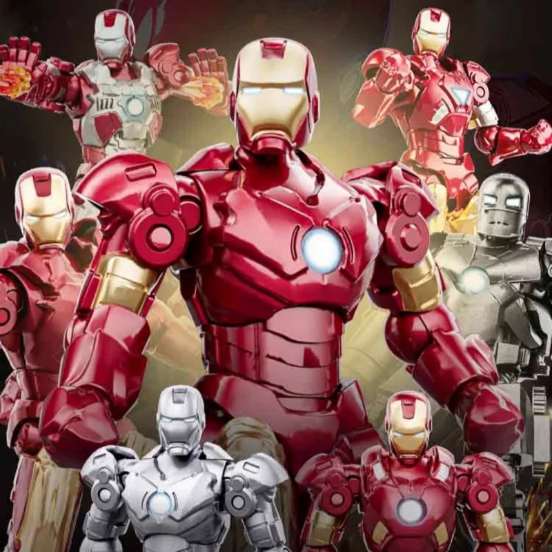 Iron Man – figurine officielle Iron Man, édition limitée, Mini boîte aveugle, modèle d'assemblage, jouet d'exposition à collectionner pour garçons