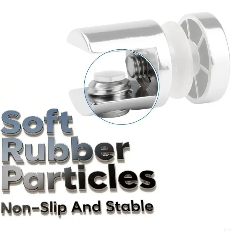 

6PCS Heavy Duty Glass Clamping Brackets Corrosion Resistant Supports For Mirrors Office Partitions 5 to 10mm Thickness 37JD