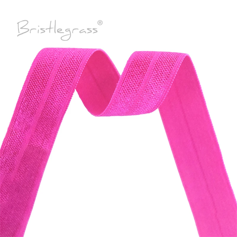 BRISTLEGRASS-Neon FOE Brilhante Dobre a Banda Elástica, Webbing de Spandex, Gravata de Cabelo, Headband, Trim para Costura da Pulseira, 2 Jardas, 5