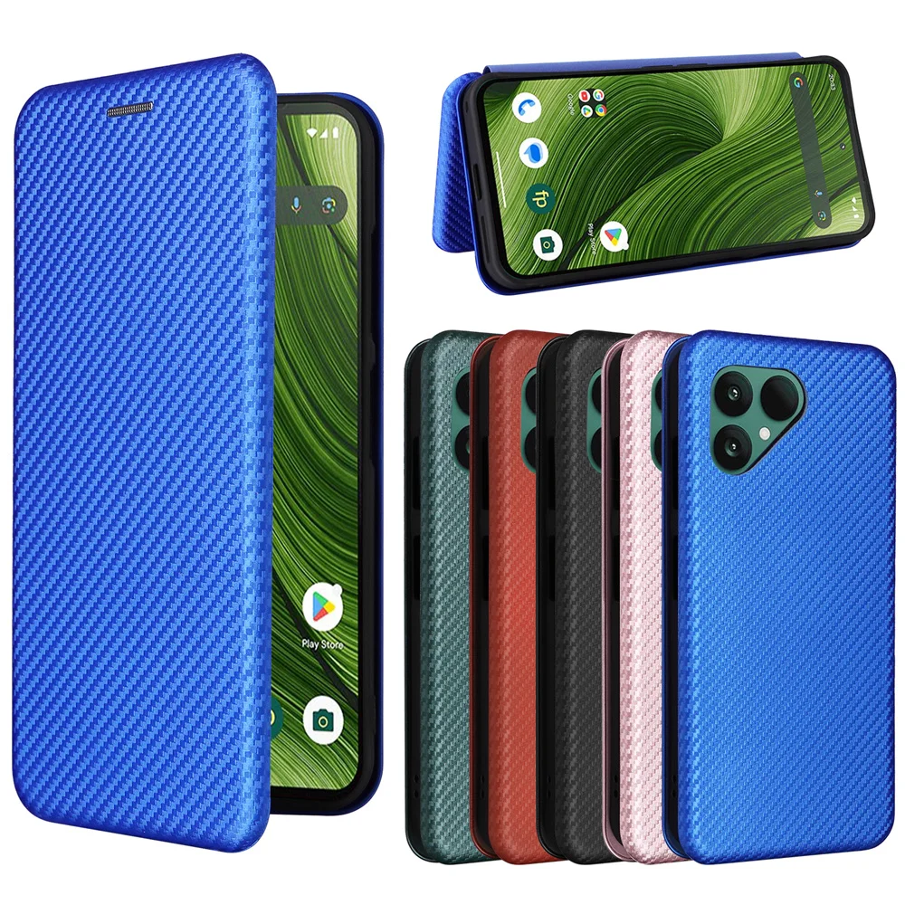 أزياء فليب الكربون للصدمات المحفظة المغناطيسي أغطية جلد Fairphone 6 حالة ل Fair phone6 أكياس الهاتف الواقية