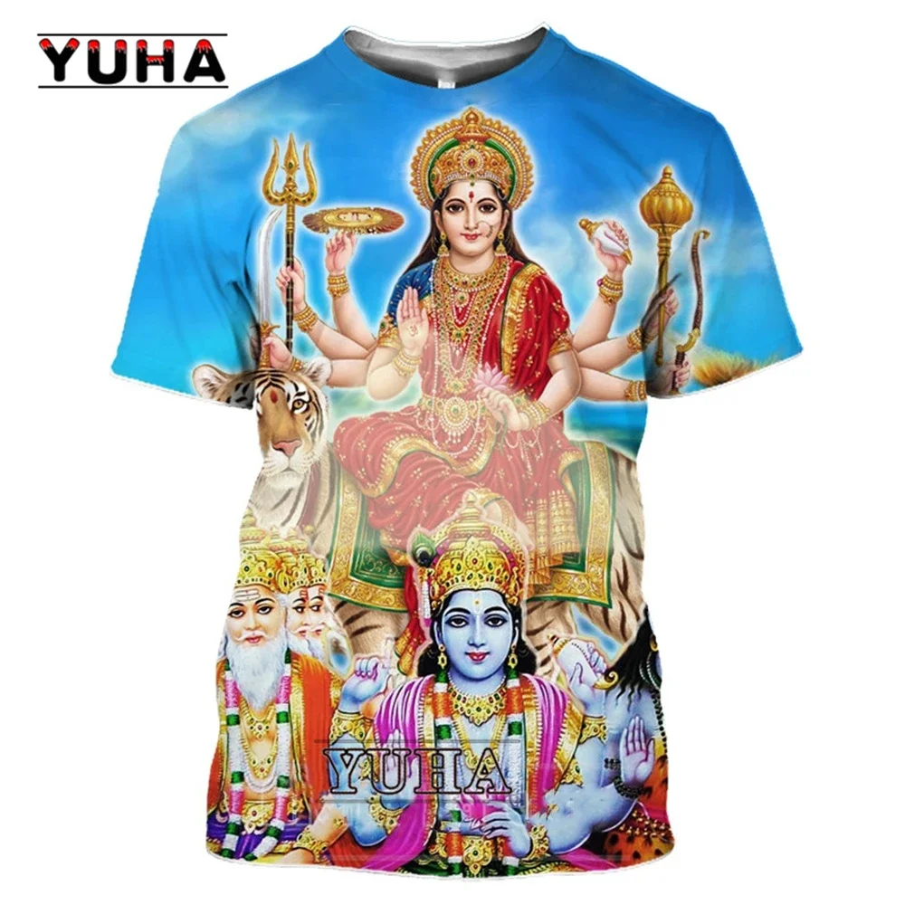 3D Print Hinduism Vishnu Men Tshirt Women Believer Myth Hindu Lord God Shiva T Shirt Bull Ride Nandi Cosplay Cool Tees