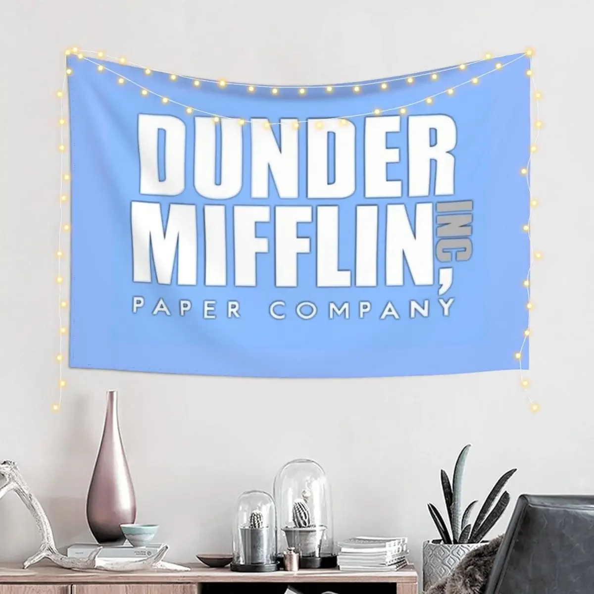 The Office: Dunder Mifflin Logo Tapestry Hanging Wall Room Ornaments Tapestry