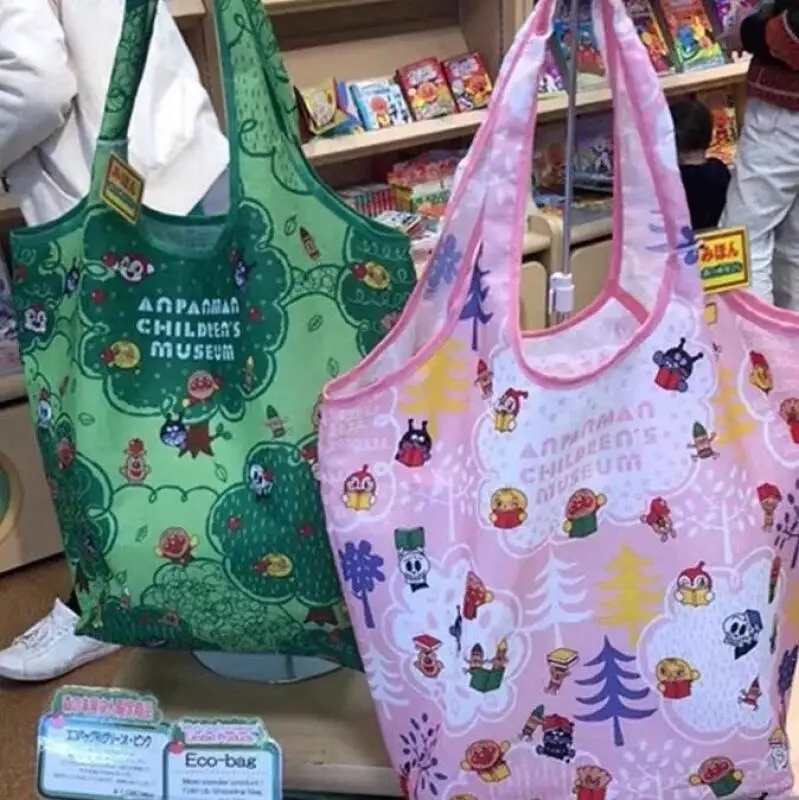 Anpanman Nylon Lightweight Waterproof Large Capacity Foldable Environmentally Friendly Supermarket Shopping Bag Vegetable Bags