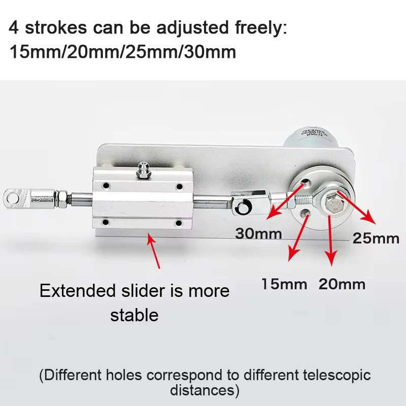 DC 12V Mini Gear Reciprocating Linear Actuator with Adjustable Speed Controller Telescopic Motor 15/20/25/30mm Stroke