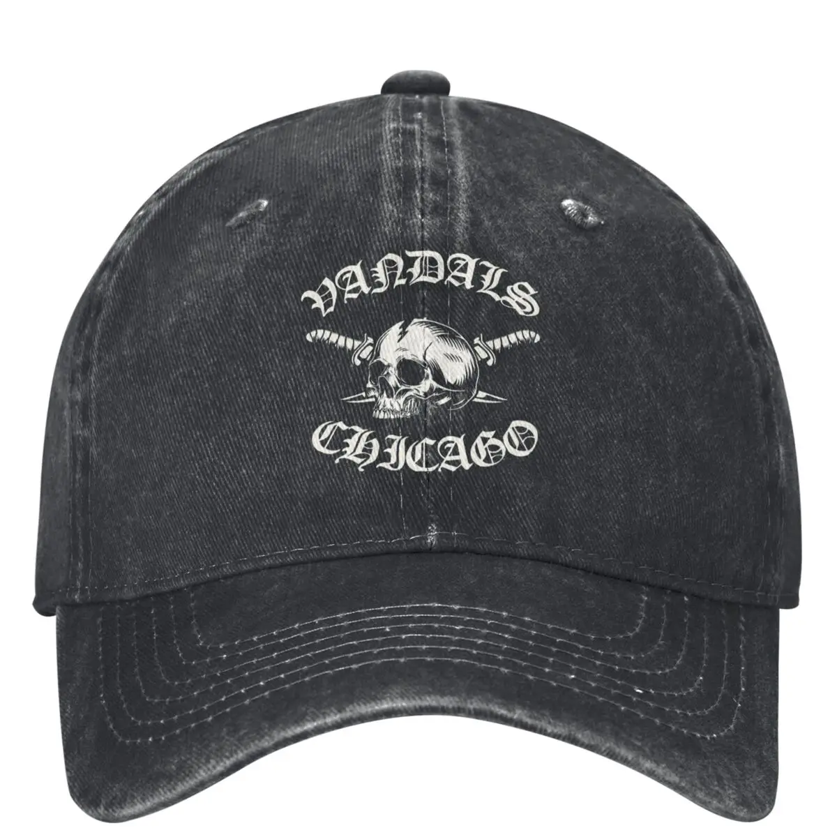 Vandals Chicago The Bikeriders Motor Club Unisex Style Baseball Caps Distressed Washed Hats Cap Vintage Outdoor Summer Headwear