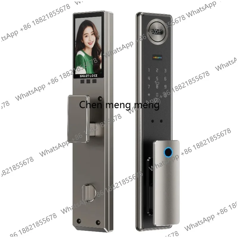 3D Smart WiFi Network Unlock Aluminum Alloy Wood Door Lock with Fingerprint Cerradura Inteligente Smart Door Lock