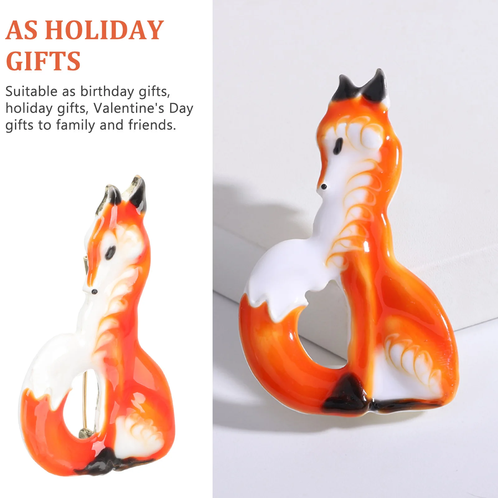 

Fox Brooch Pin Animal Brooch Women Clothing Ornament Exquisite Appearance Easy Attach Take Off Party Daily Fox Pin