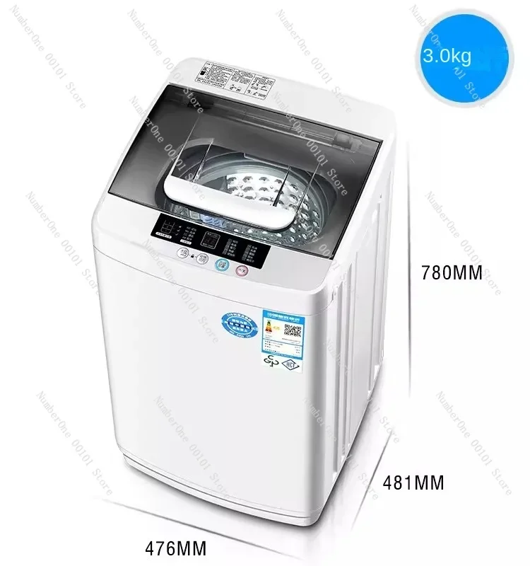 Automatic Small Household Impeller Rental Room Baby Mini Washing Integrated 3kg