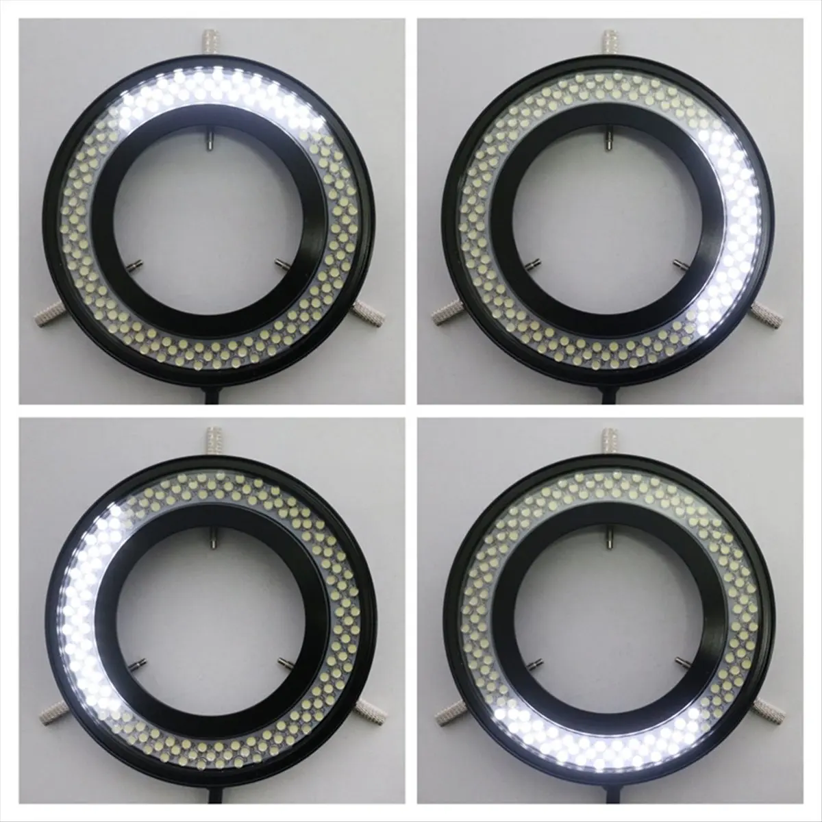 144pcs LED Ring Light Adjustable 4 Zones Control Illuminator for Industry Solder Digital Camera Trinocular Microscope EU