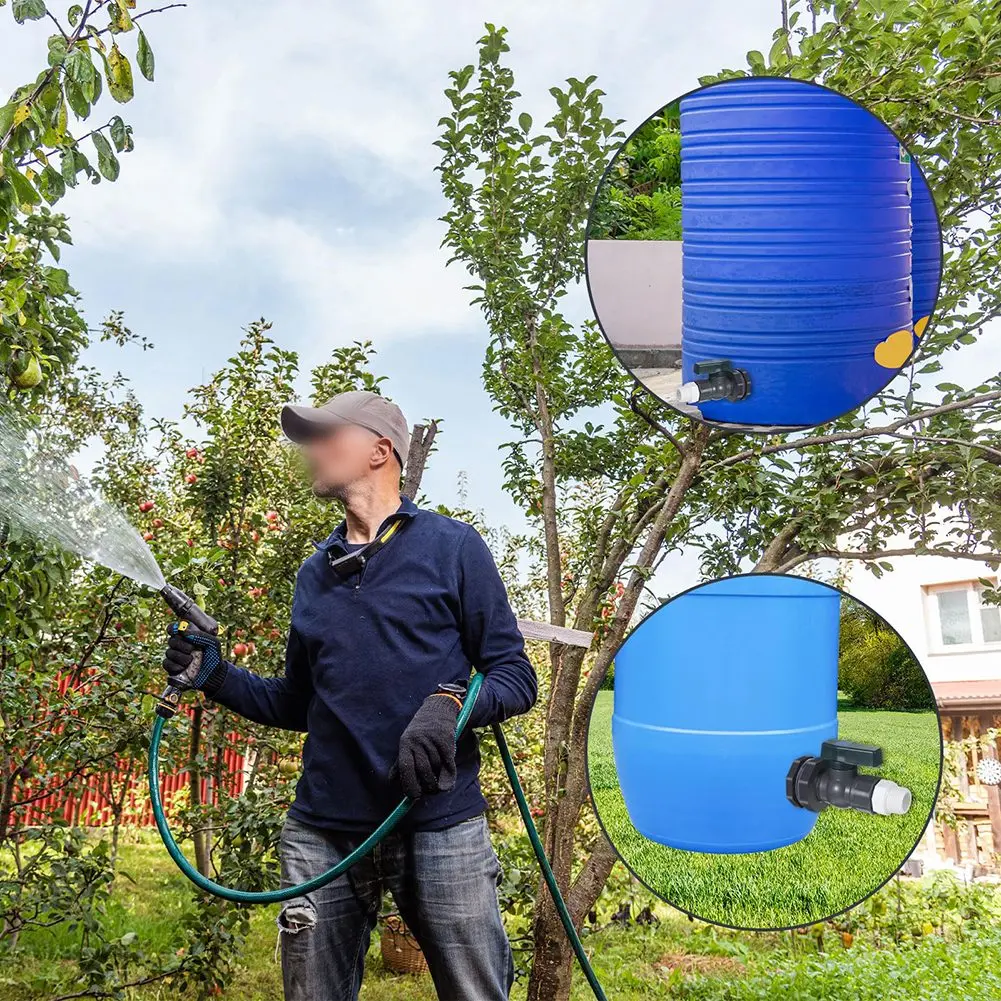 Bulkhead Fitting Rain Pail Valve Garden Use Efficient Water Transfer Environmental Friendly Leak-free Operation