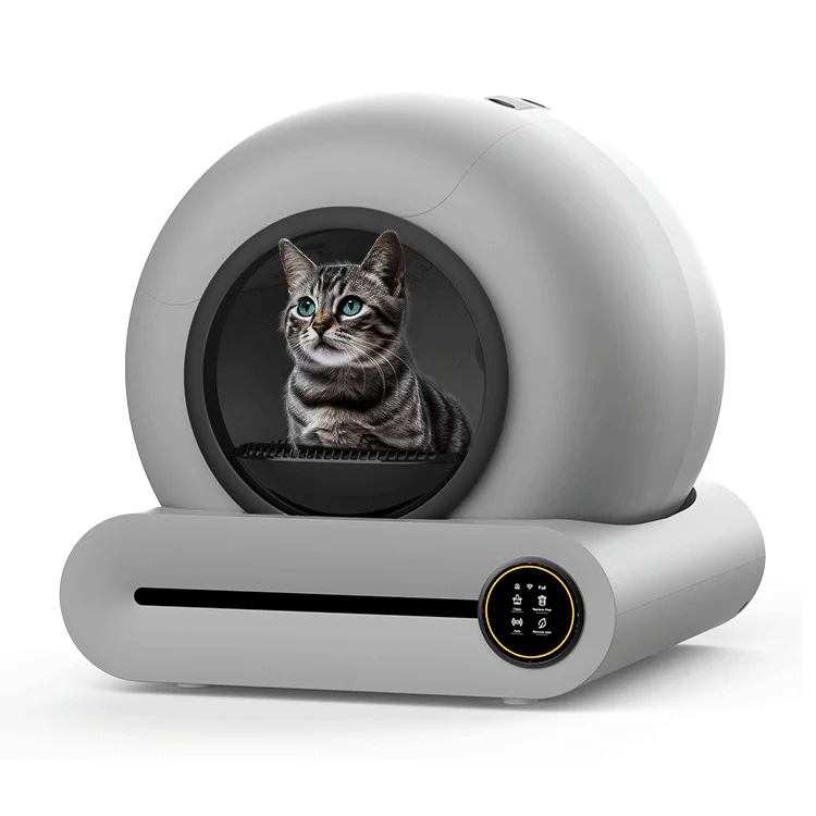 

Закрытый автоматический мусор для унитаза Smart Cat с управлением приложением Самоочищающийся мусор для нескольких кошек