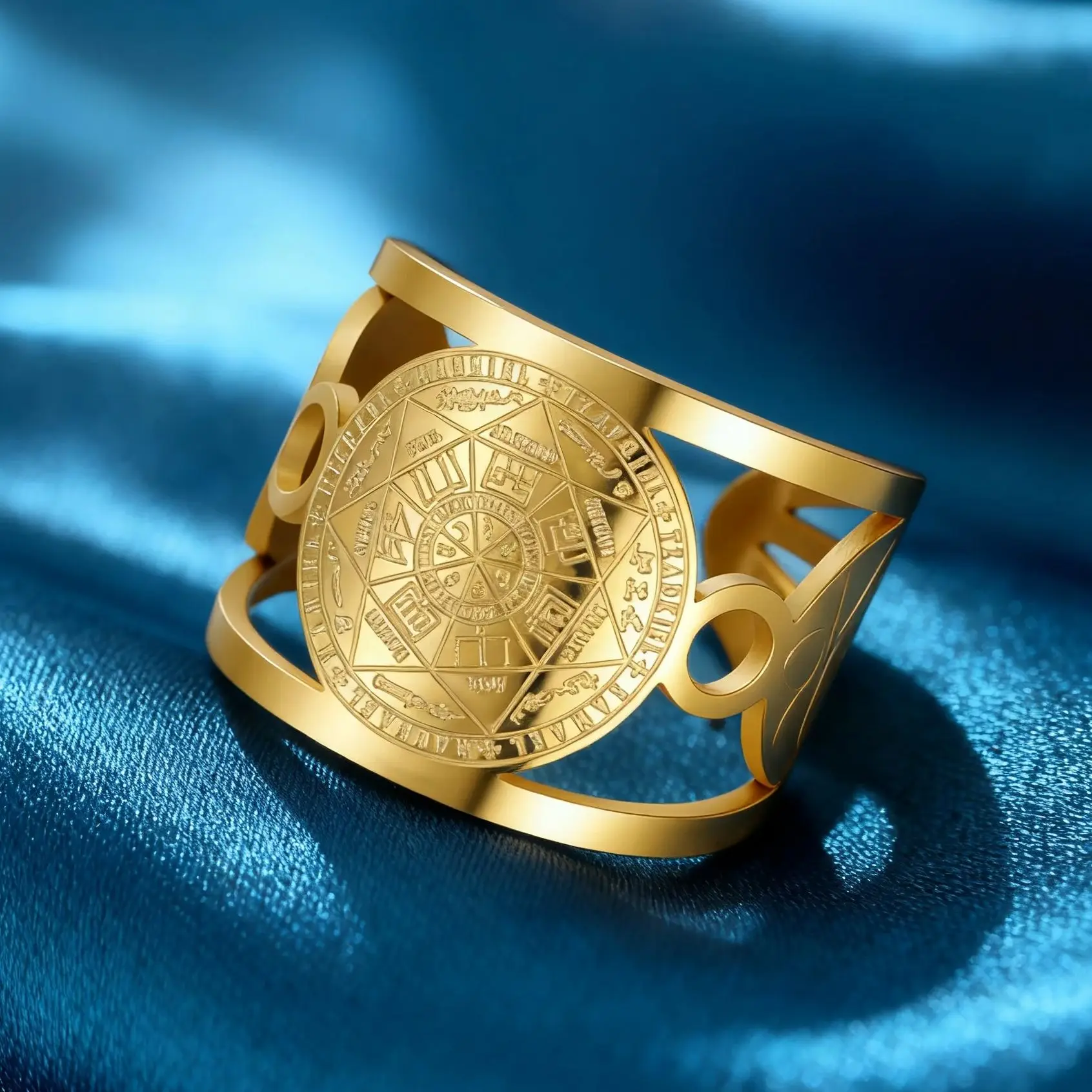 LIKGREAT Ring mit den sieben Erzengel, Erzengel, Talisman, viel Glück, Segen, spirituelle Heilung, Geschenk, Edelstahl-Schmuck