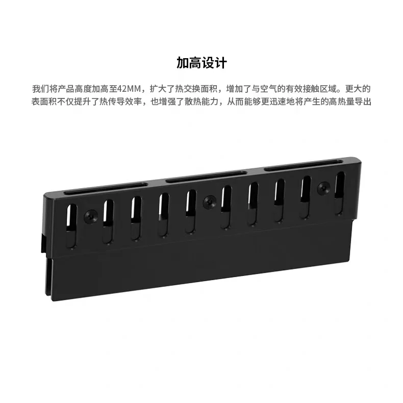 Barrow Heightened Aluminum Alloy Wide Memory Vest DDR4/5 Water Cooling Armor Heat Sink,Black,1pcs,RAMLA V4